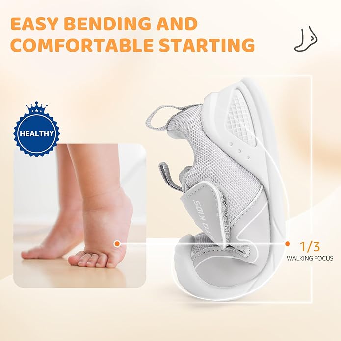 Baby Barefoot First Walking Shoes with Wide Toe Box Orthopedic Toddler Shoes for 6 12 18 24 Months
