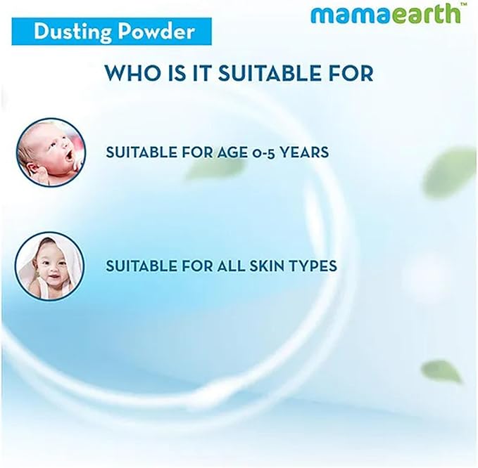 Mamaearth Baby Powder with Organic Oatmeal & Arrowroot 5.29 Oz (150g)