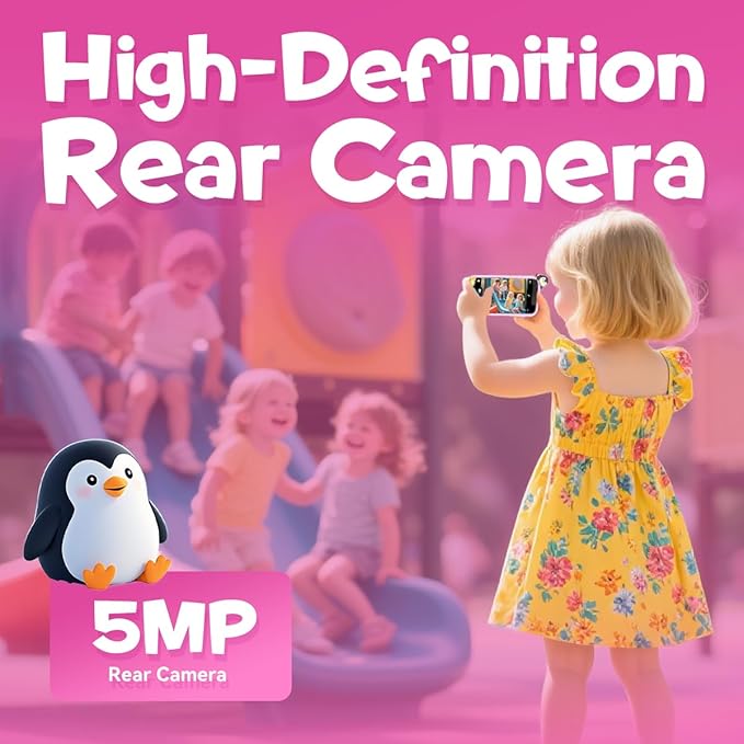 Kids Toys Smart Phone, 3.97" Touchscreen Toddler Phone with 220+ Learning Games, Camera, Parental Control, Educational Phone for Girls Ages 3-9, Birthday