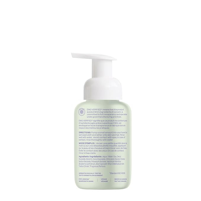 ATTITUDE 2-in-1 Hair and Body Foaming Baby Wash, EWG Verified Shampoo Soap, Dermatologically Tested, Made with Naturally Derived Ingredients, Vegan, Sweet Apple, 10 Fl Oz