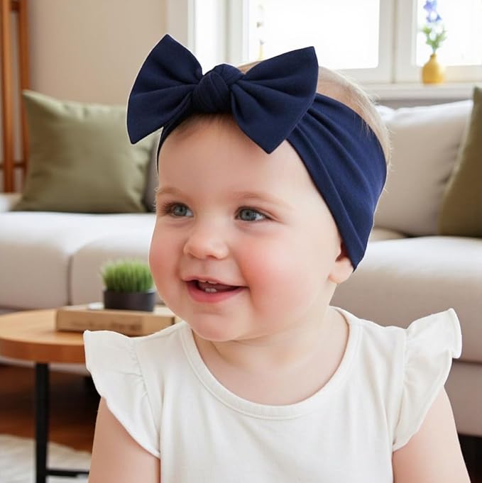 Baby Girl Headbands-Infant,Toddler Cotton Handmade Hairbands with Bows Child Hair Accessories