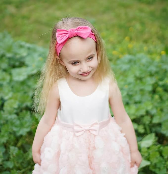 Baby Girl Headbands-Infant,Toddler Cotton Handmade Hairbands with Bows Child Hair Accessories