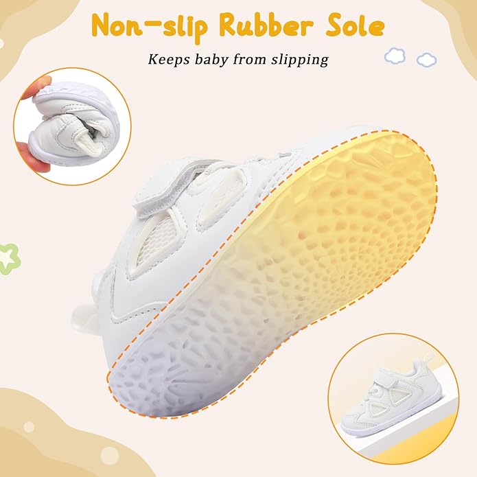 L-RUN Baby Shoes Boys Girls First Walkers Breathable Infant Sneakers Flexible Non-Slip Sole Walking Shoes for Toddlers