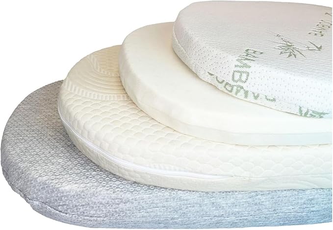 ORGANIC TEXTILES Organic Baby Mattress Topper with Organic Cotton Removable Cover - GOLS/GOTS Certified - Breathable - 3" Basinet (30"x15")