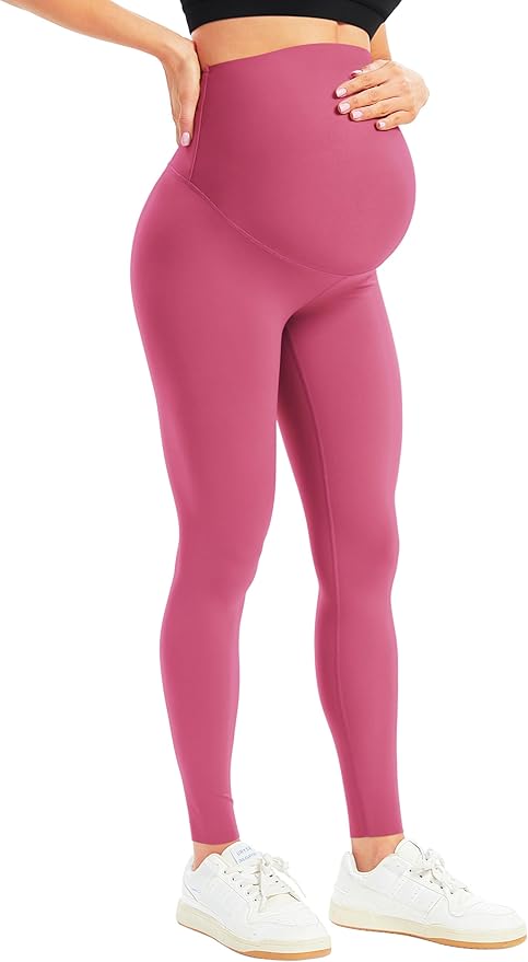 BONVIGOR Women's Maternity Leggings Over The Belly Bump Workout Full Length Leggings Running Active Yoga Pants