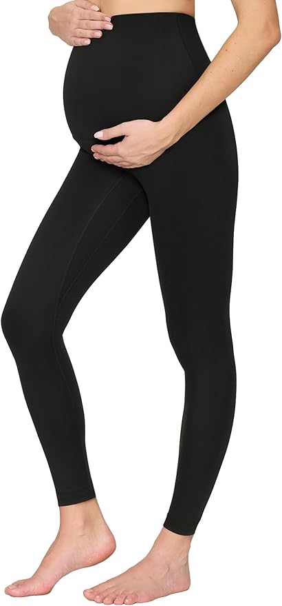 Maternity Leggings Over The Belly - Pregnancy Yoga Pants Soft Workout Leggings