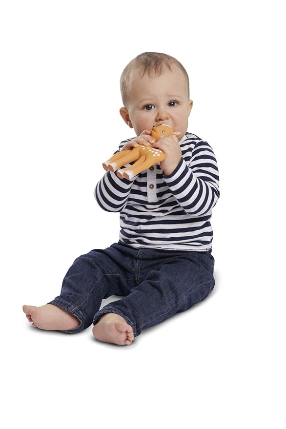 Sophie la girafe Fanfan The Fawn | Teether Friend to Sophie la girafe | Natural Rubber | Designed for Teething Babies | Awaken All 5 Senses | Easy to Clean