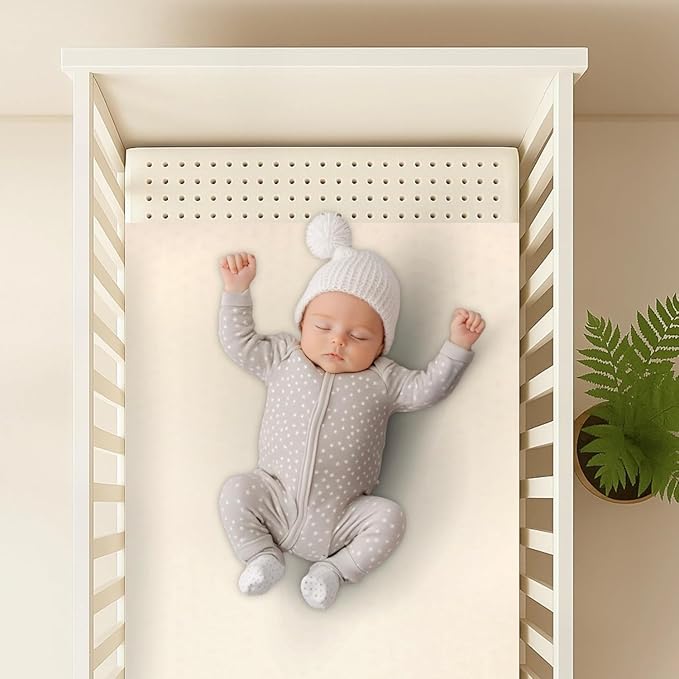 ORGANIC TEXTILES Organic Baby Mattress Topper with Wool Cover - GOLS/GOTS Certified - Breathable, Hypoallergenic, 3" Playard (38"x26")