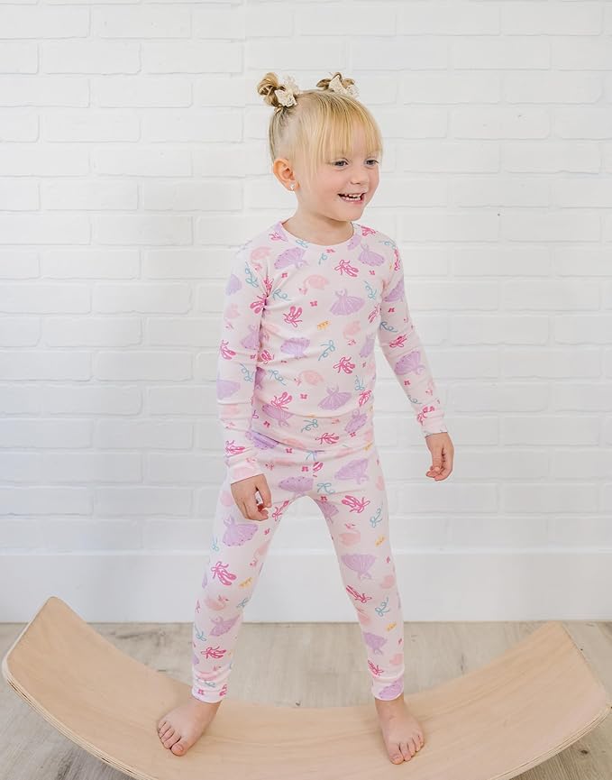 moimoln Sibling Matching 6M-8Y Soft Warm Cotton Modal Character Long Sleeve Snug-Fit Pajama Long Sleeve Sleepwear Daily