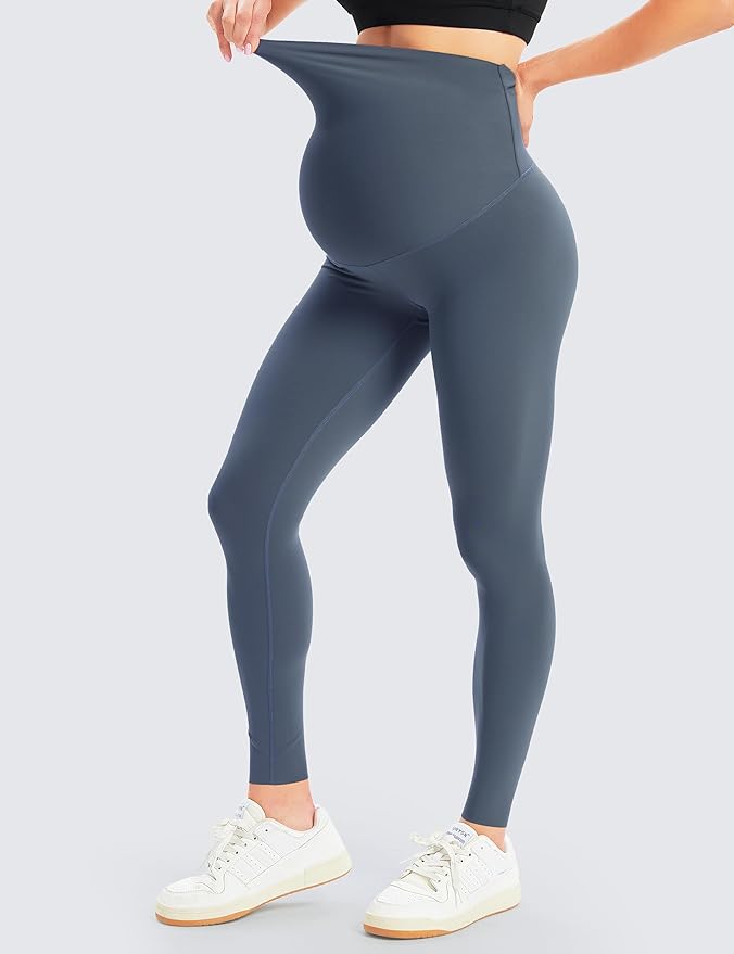 BONVIGOR Women's Maternity Leggings Over The Belly Bump Workout Full Length Leggings Running Active Yoga Pants