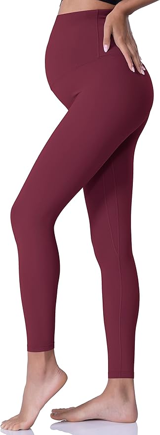 POSHDIVAH Women's Maternity Leggings Over The Belly Pregnancy Yoga Pants Active Wear Workout Leggings