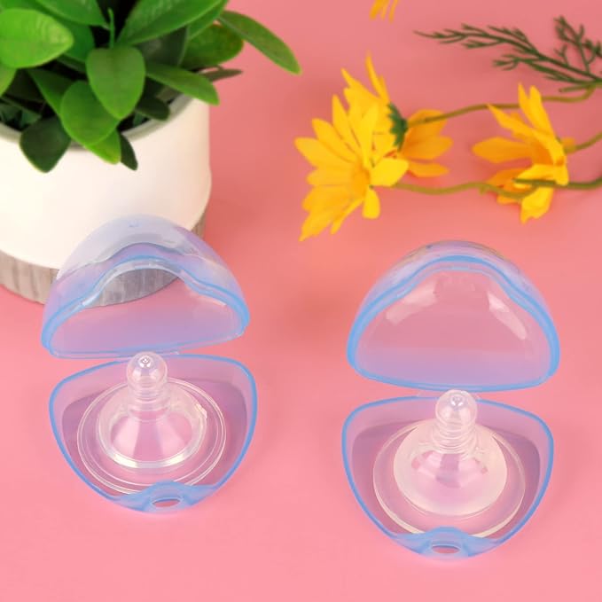 Accmor Pacifier Case, Pacifier Holder Case, Pacifier Container for Travel, BPA Free,Transparent Blue, 2 Pack