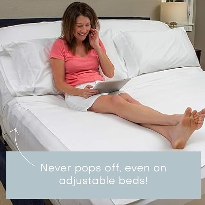QuickZip Fitted Plus Spare Bundle: 1 Fitted & 1 Zip Sheet - Easy Change, Won't Pop Off - Soft Percale 400 TC 100% Cotton - 16' Deep Pockets Queen Size Sheets Lavender