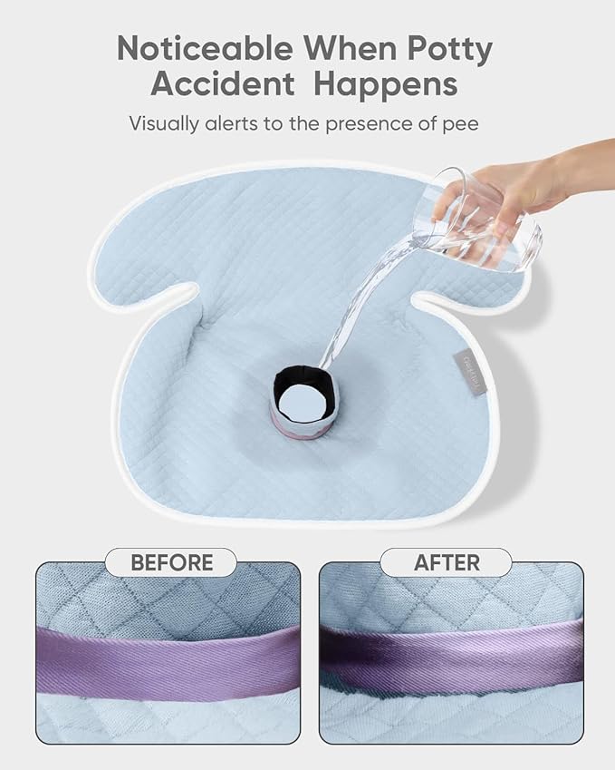 2 Pack Baby Potty Training Car Seat Protector, Waterproof Car Seat Liner for Potty Training Toilet, Baby Infant Toddler Piddle Pad Fits for Carseat, Stroller, Highchair - 2 Pack, Light Blue