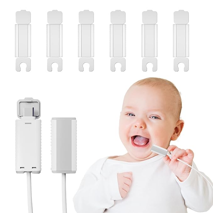 USB Charger Protector for Baby Proofing, Cord Cover Baby Proof, Electrical Safety Baby Products, Prevent Babies from Biting Charging Cable Ends（8Pcs）