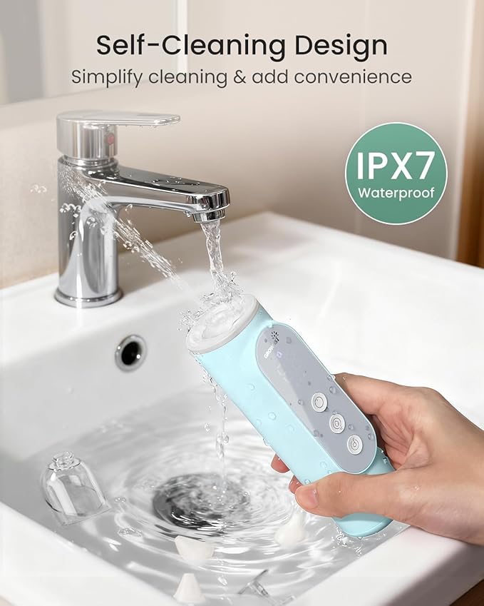 GROWNSY Nasal Aspirator for Baby, Upgraded 5 Suction Levels Baby Nose Sucker, IPX7 Waterproof Electric Nose Suction for Baby, Booger Sucker for Toddlers with Music & Light Functions (Blue)