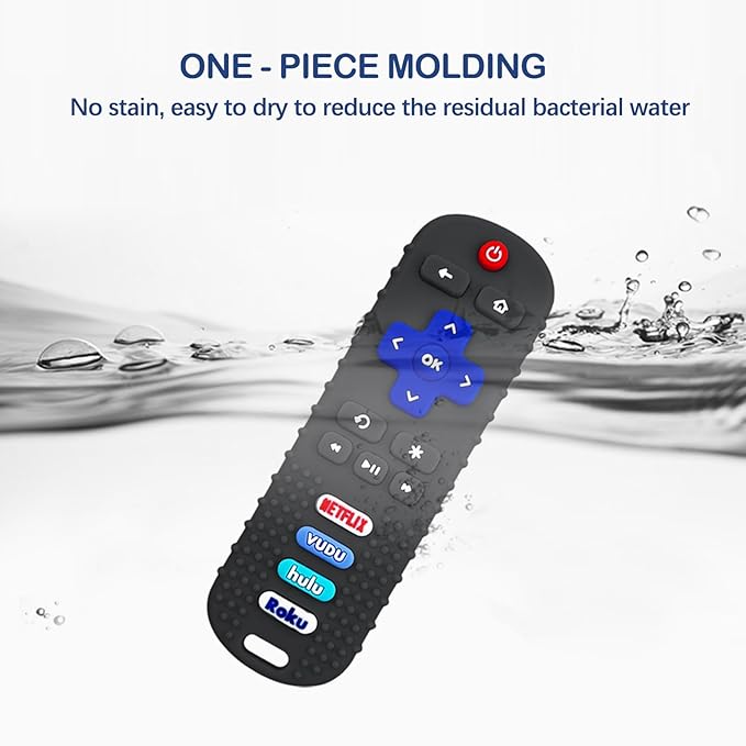 2 Pack Remote Control Shape Teether for Baby,Babies Toy, TV Remote Control,Silicone Remote Control Teething Toys