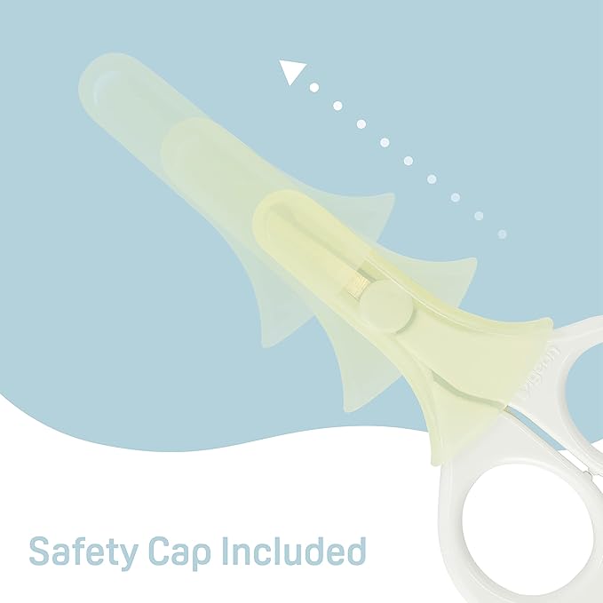 Pigeon Baby Nail Scissors with Rounded Tip, 3 Months (MADE IN JAPAN)