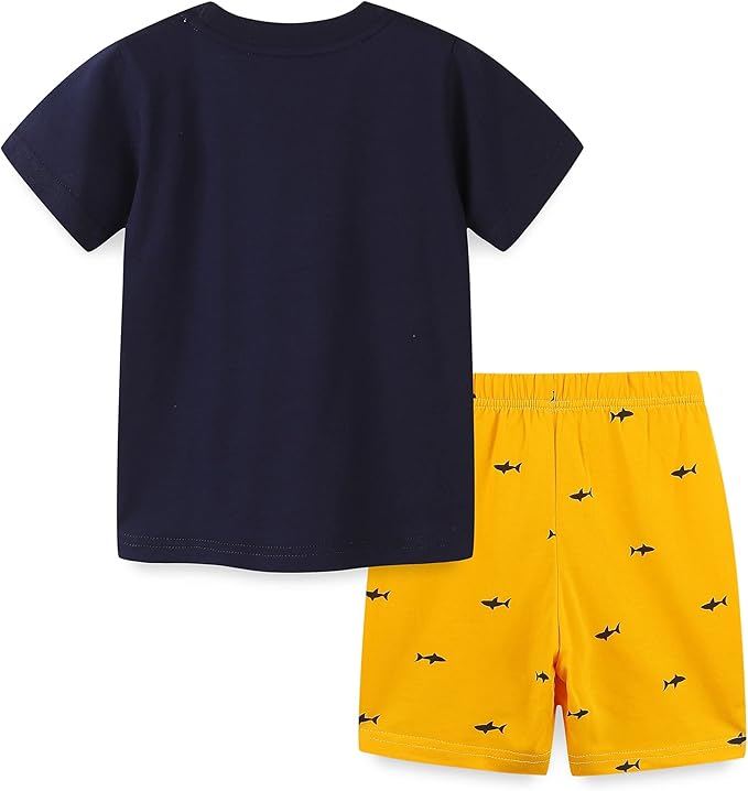 Baby Toddler Boy's Cotton Short Sleeve Tshirt and Short Set