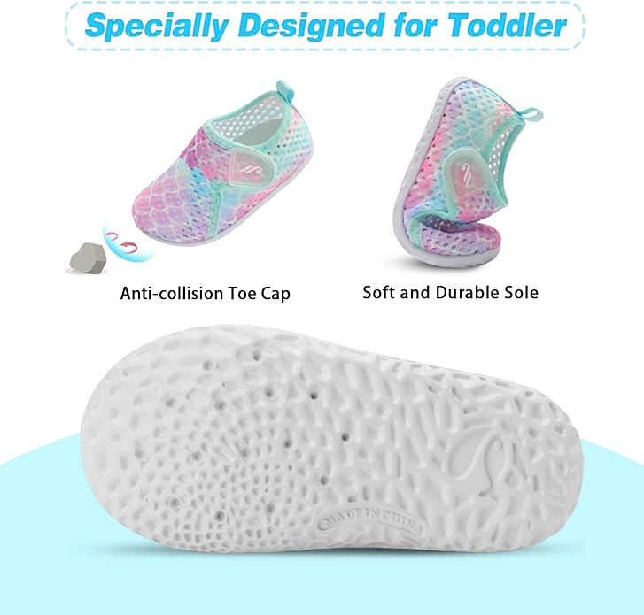 JIASUQI Baby Boys Girls Barefoot Swim Pool Water Shoes Beach Walking Sandals Athletic Sneakers