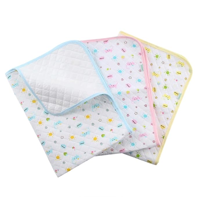 MBJERRY Waterproof Diaper Changing Pads Portable - Breathable Leak Proof Mattress Pad Protector Baby Changing Mat for Toddler, Kids Pack of 3 (S (17.7 x 13.7 Inch))