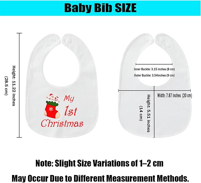Cute Unisex-Baby Bib, Cotton Adjustable Waterproof Drooler, Birthday Gifts for Girls Boys Aged 0-3 Years Old