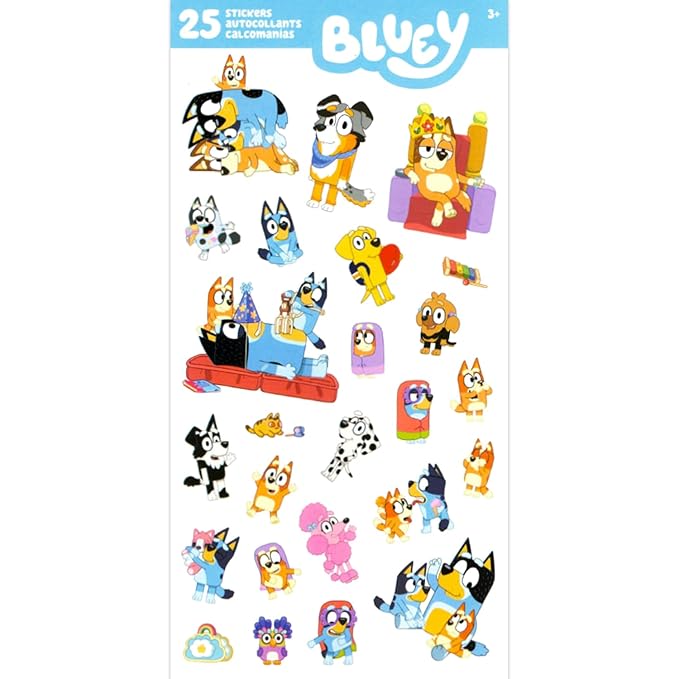 Bluey Kids Shampoo, Conditioner, Body Wash 8 Oz Bottle - Bundle with 3-in-1 Berry Scented Body Wash, Shampoo & Conditioner Plus Stickers | Bluey Bathroom Set