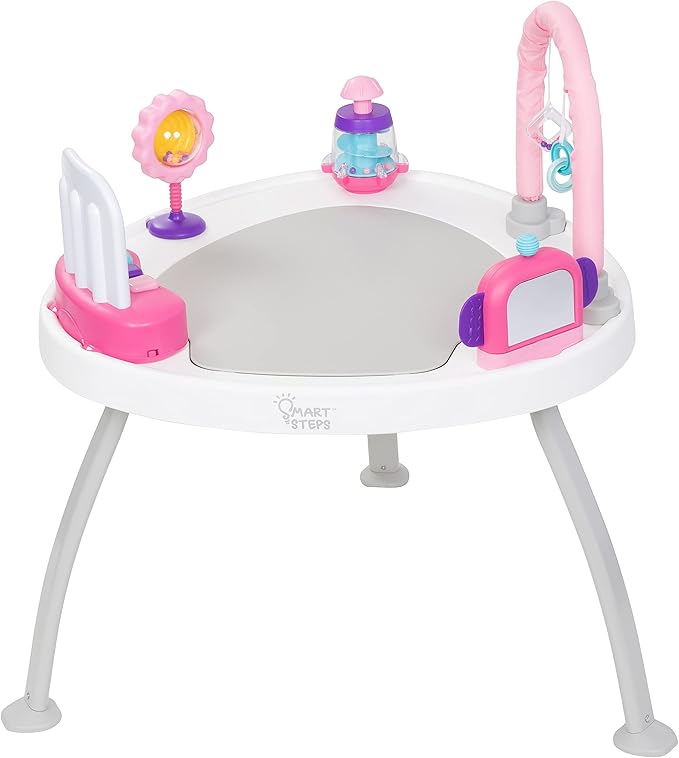 Smart Steps® 3-in-1 Bounce N' Play Activity Center Plus with STEM Learning Toys, Princess Pink