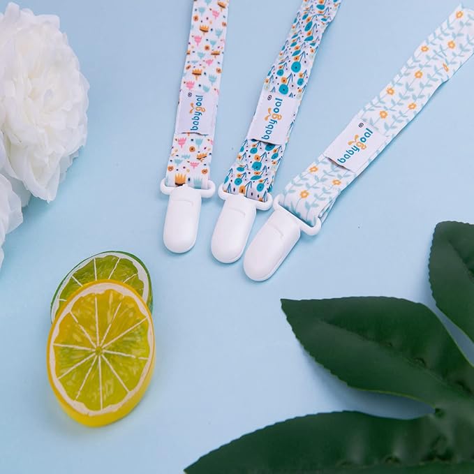 babygoal Pacifier Clips, 6 Pack Binky Paci Holder Leashes Fits for Most Pacifiers and Binkies 6PS35