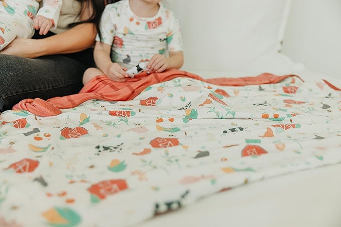Copper Pearl Three-Layer Baby Blanket: Soft Baby Quilts for Boys and Girls | Breathable, Cozy, Toddler Blanket | Baby Quilt for Newborns | 46x46 Premium Polyester/Rayon | Farmstead