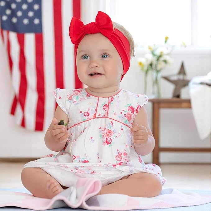 Baby Girl Headbands-Infant,Toddler Cotton Handmade Hairbands with Bows Child Hair Accessories