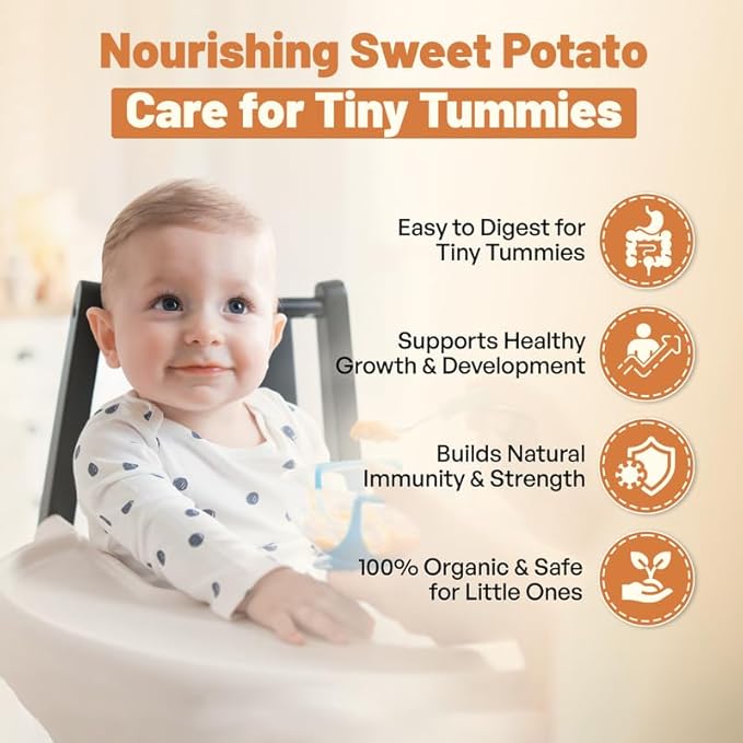 Truths2 Organic Freeze-Dried Sweet Potato Food Powder, Stage 1 Baby Puree Mix for Infants & Toddlers, Organic Powder for First Solid Food