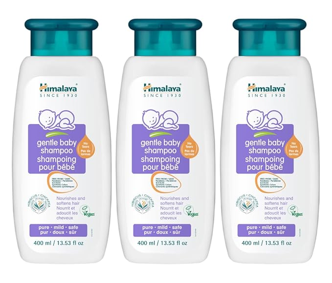 Himalaya Gentle Baby Shampoo for Baby-Soft Hair & Scalp Soothing Moisture, 13.53 oz, 3 Pack