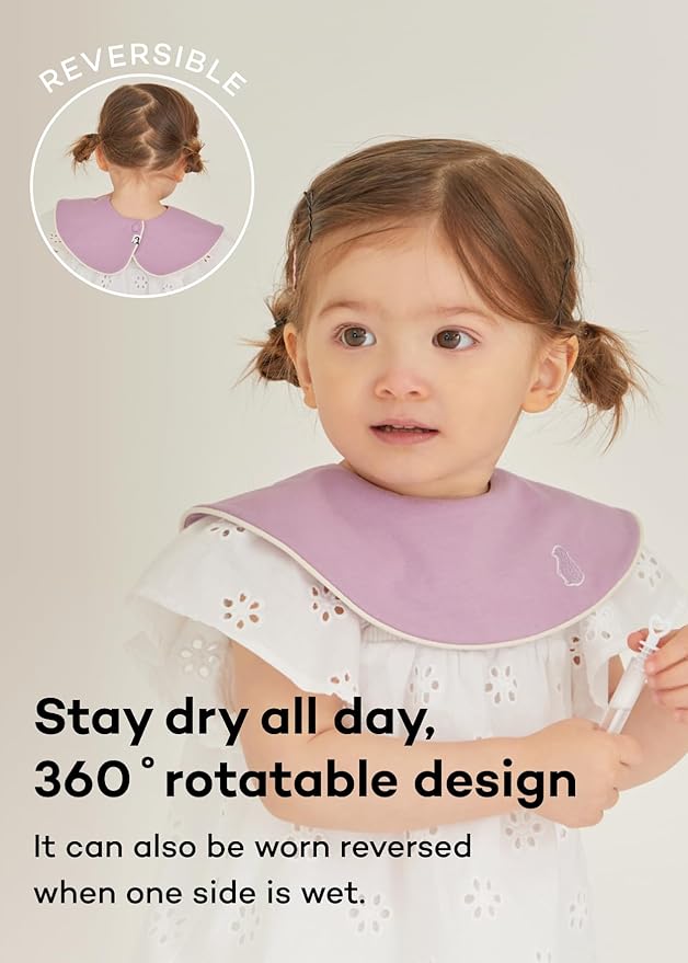 Konny Baby Bibs 3/5/7-Pack Set, 360 ° Rotate, Soft and Absorbent Bandana Drooling for Boys Girls baby Essentials
