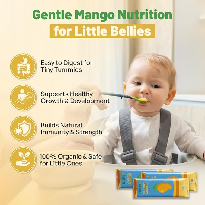 Truths2 Organic Freeze-Dried Mango Food Powder, Stage 1 Baby Puree Mix for Infants & Toddlers, Organic Fruit Powder for Family Meals & First Solid Food
