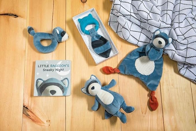 Mary Meyer Teething Toys Leika Silicone Baby Teether for Babies 0-12 Months, 9-Inches, Little Raccoon
