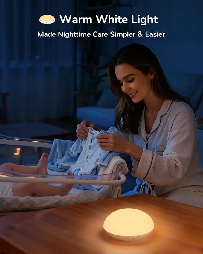 Baby Night Lights for Nursery – Portable Night Light with Minimalist Design, Nursery Night Light for Breastfeeding, Memory & Timer Modes, Ultra-Long Battery Life