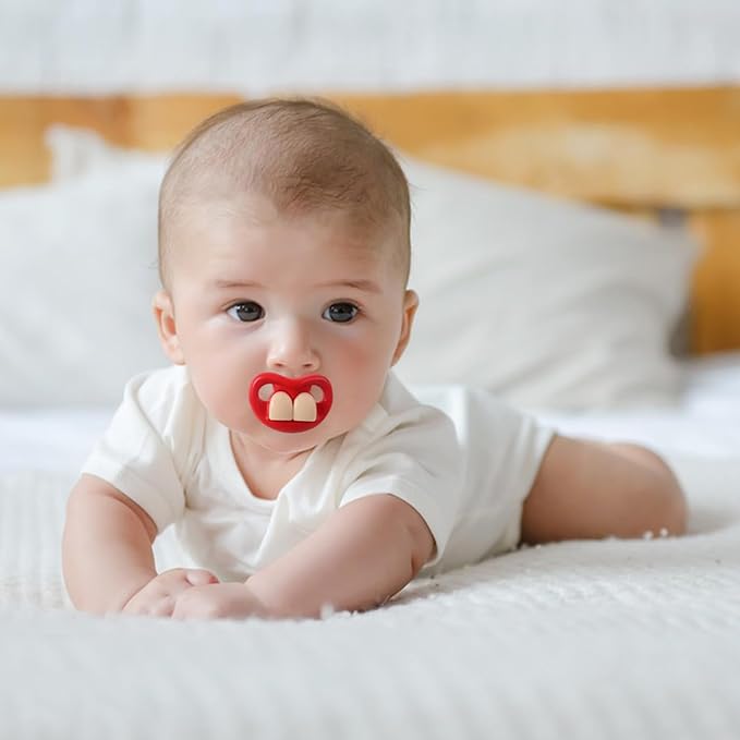 Funny Pacifiers for Babies, Newborn Pacifier 0-6-12-18 Months, Infants Pacifiers for 0-6 Months, Toddlers Mustache Pacifier, Baby Gift Pacifiers for Boys and Girls