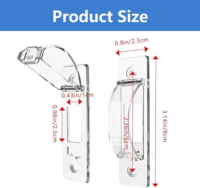 Light Switch Guard, 2 Pack Clear Light Switch Lock, Light Switch Cover Guard, Child Proof Light switch cover, Prevent Children and Adults from Accidentally Turning Your Lights on or off