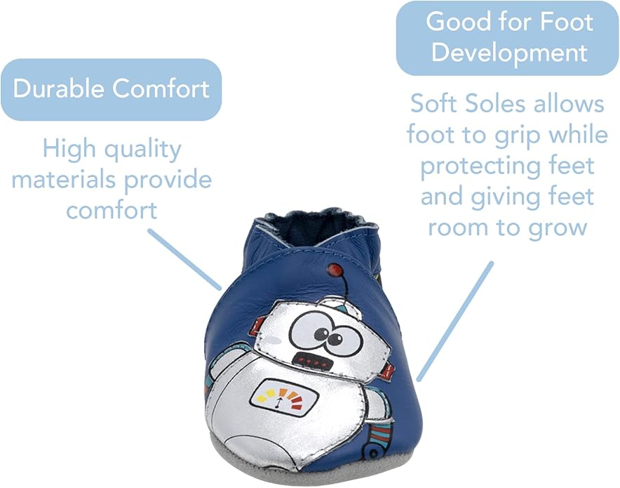 Robeez Baby Boys and Unisex Soft Soles Slip-Resistant Crib Shoes Slippers Moccasins for Infant and Toddler, 0-24 Months