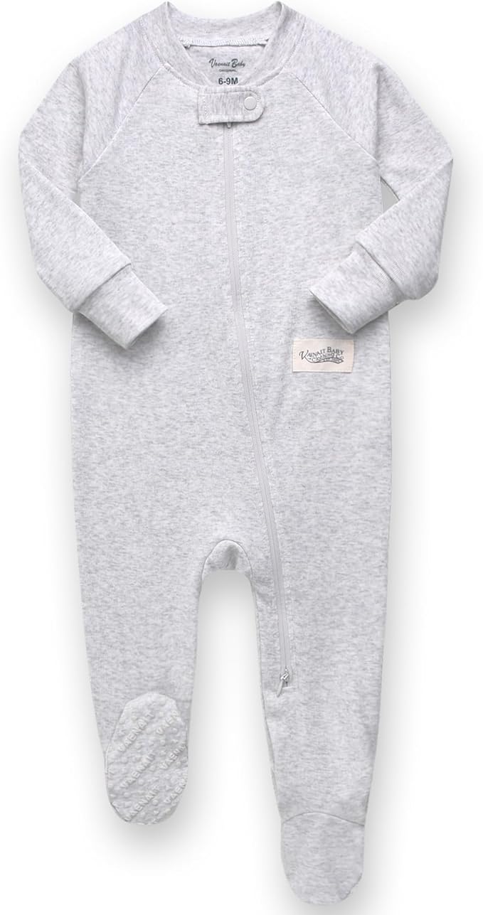 VAENAIT BABY Infant Toddler Boys Girls Modal Cotton Footed Pajamas One-Piece Romper Sleep and Play 0M-2T