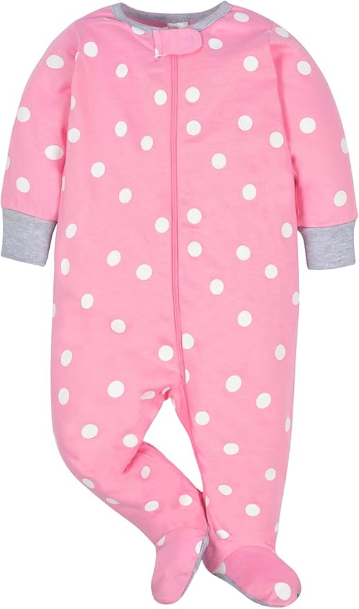 Gerber baby-girls 4 Pack Sleep 'N Play Footie