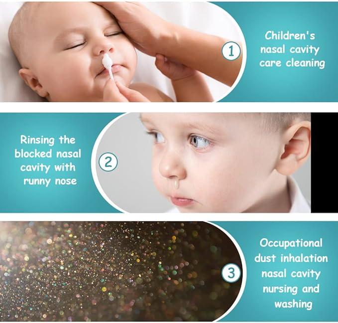 Baby Nasal Aspirator, 4PCS Nasal irrigator for Baby, Portable Infant Nose Cleaner, Professional Baby Nasal Irrigator, for Newborn Infants Kids Nose Cleaner