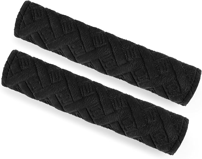 surpassme Car Seat Belt Pads Covers, 2PCS Seat Belt Shoulder Strap Covers Protector to Release Stress to Your Neck and Shoulder for a Safety Driving(Black)