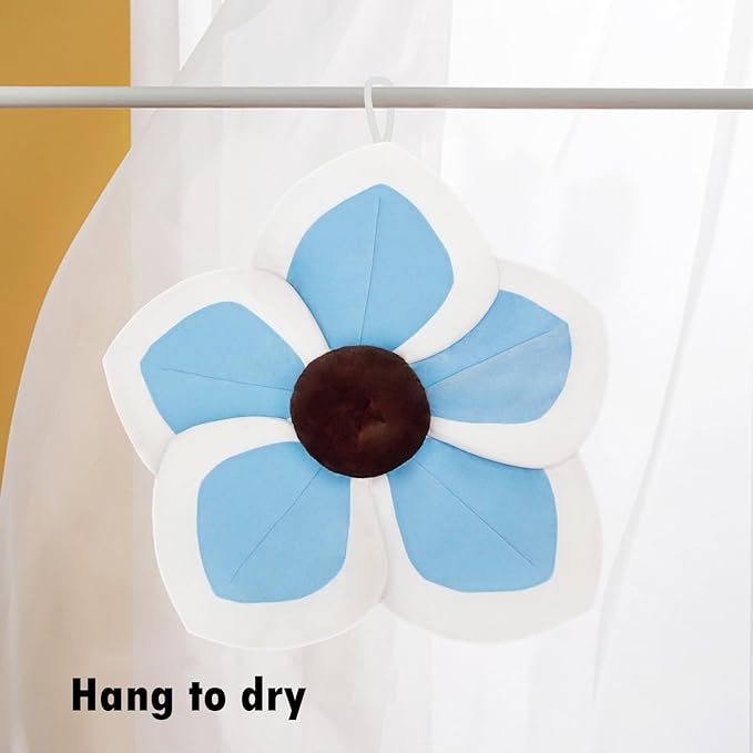Baby Bath - Flower Baby Bath Pad Infant Bathtub Mat for Bathtub Tub Sink(Blue White)