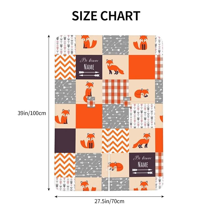 Personalized Cute Fox Baby Car Seat Canopy for Babies with Name, Custom Car Seat Covers for Girls Boys, Opening Minky Nursing Breastfeeding Cover Infant Carseat Canopies for Newborn