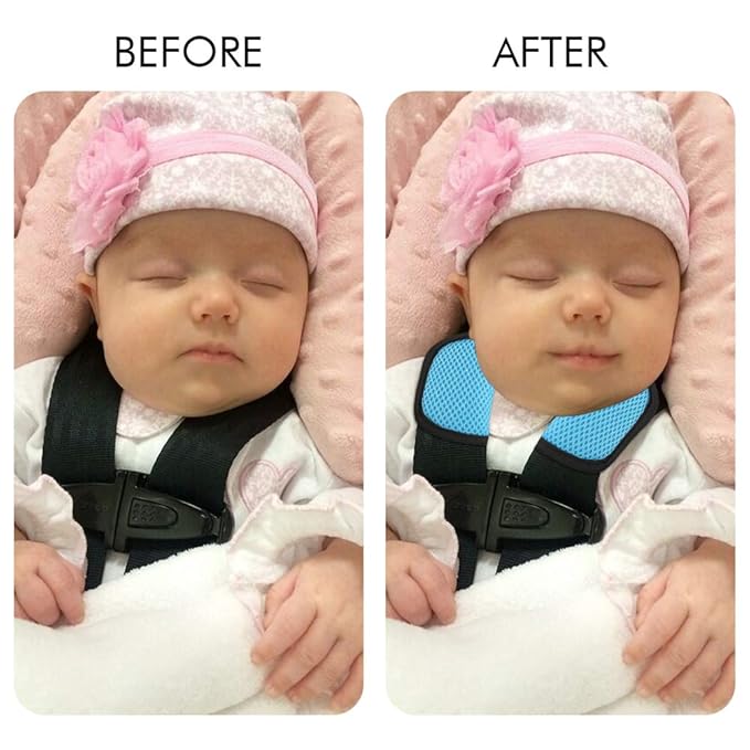 Accmor Car Seat Straps Shoulder Pads for Baby Kids, Soft Car Seat Strap Covers, Seat Belt Covers for Car Seats, Pushchair, Stroller