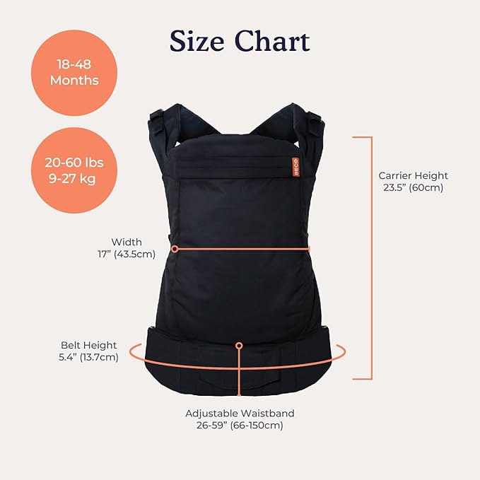 Beco Toddler Carrier (20-60 lbs) with Extra Wide Seat, 100% Cotton - Front-Carry & Backpack Style - Lightweight & Ergonomic Sling Carrier for Children from 18months - Ecru