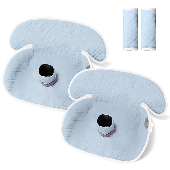 2 Pack Baby Potty Training Car Seat Protector, Waterproof Car Seat Liner for Potty Training Toilet, Baby Infant Toddler Piddle Pad Fits for Carseat, Stroller, Highchair - 2 Pack, Light Blue