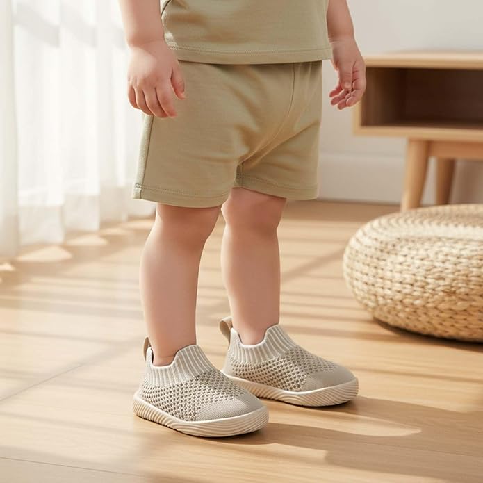 MORENDL Baby Toddler Walking Socks Non-Slip Breathable Unisex Casual Sneakers